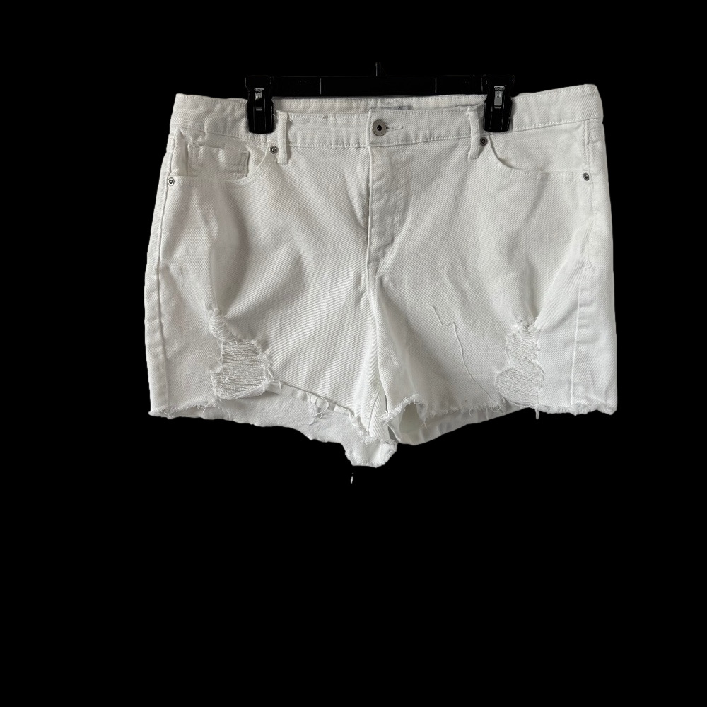 White Sofia Jean Shorts